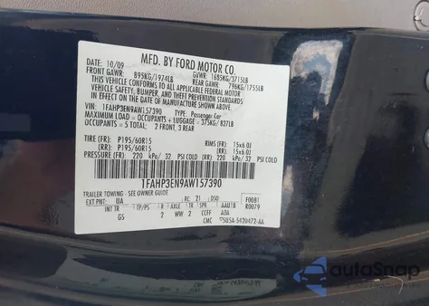 2010 Ford Focus S from USA, damaged, VIN 1FAHP3EN9AW157390